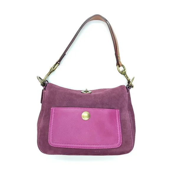 Coach | Bags | Vintage Coach Satchel Suede Purple Plum